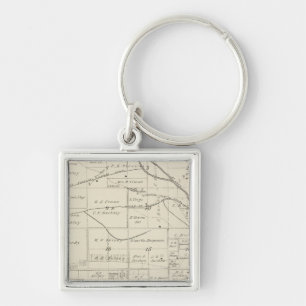 T18S R24E Tulare County Section Map Keychain
