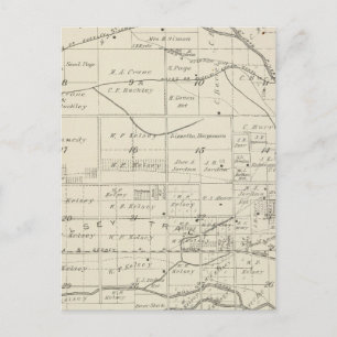 T18S R24E Tulare County Section Map Postcard