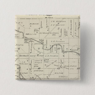 T18S R25E Tulare County Section Map 2 Inch Square Button