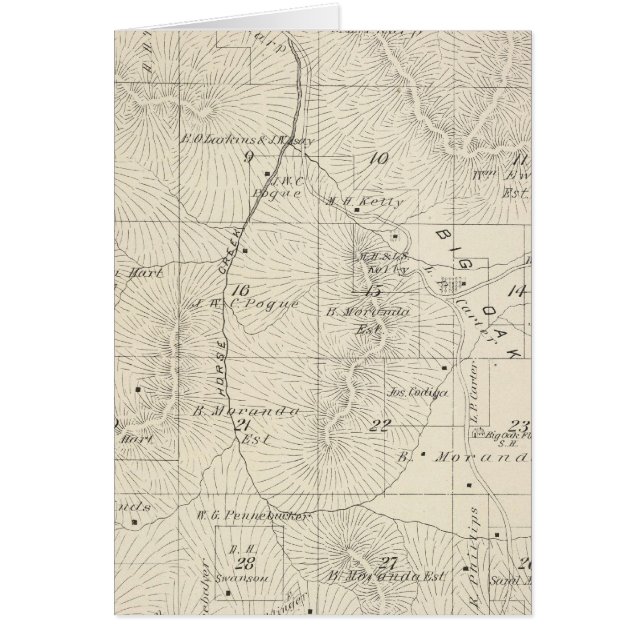 T18S R28E Tulare County Section Map (Front)