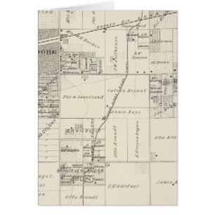 T19S R20E NE 1/4 Carte de la section du comté de