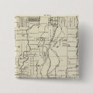 T19S R21E Tulare County Section Map 2 Inch Square Button