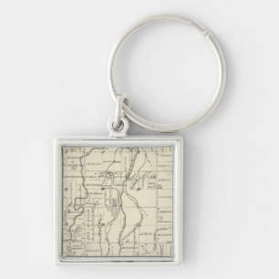 T19S R21E Tulare County Section Map Keychain