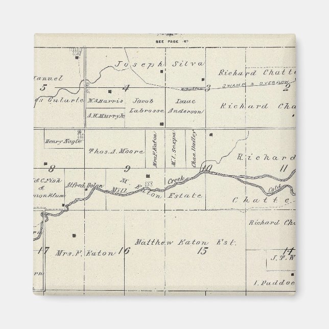 T19S R23E Tulare County Section Map Magnet (Front)