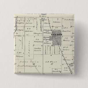 T19S R26E Tulare County Section Map 2 Inch Square Button