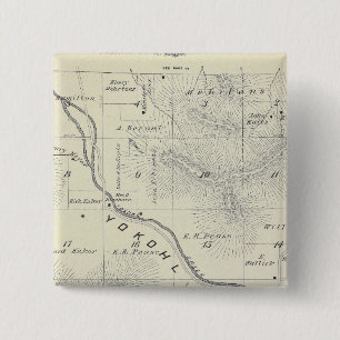 T19S R27E Tulare County Section Map 2 Inch Square Button