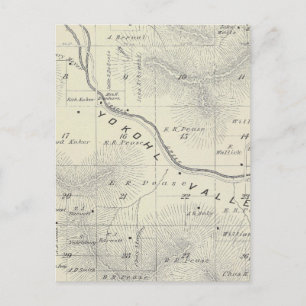 T19S R27E Tulare County Section Map Postcard