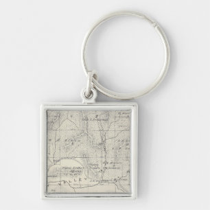 T19S R28E Tulare County Section Map Keychain