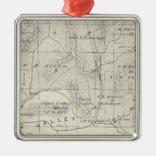 T19S R28E Tulare County Section Map Metal Ornament