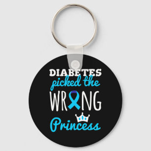T1d Awareness Princess Girls Diabetic Diabetes Awa Keychain