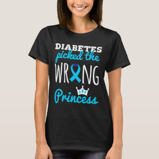 T1D Awareness Princess Girls Diabetic Diabetes Awa T-Shirt
