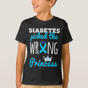 T1d Awareness Princess Girls Diabetic Diabetes Awa T-Shirt