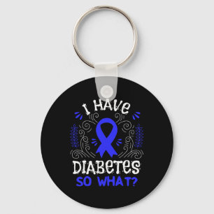 T1d Awareness Ribbon Gift For Juvenile Diabetes Pa Keychain