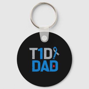 T1d Dad Diabetes Awareness Support Fight Survivor Keychain