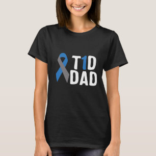 T1d Dad Diabetes Awareness Type 1 Insulin Pancreas T-Shirt