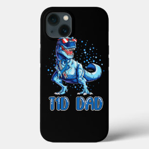 T1D Dad Shirt Type 1 Diabetes Ribbon T Rex Dinosau iPhone 13 Case