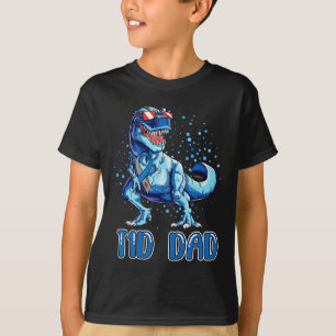 T1D Dad Type 1 Diabetes Ribbon T Rex Dinosaur Boy T-Shirt