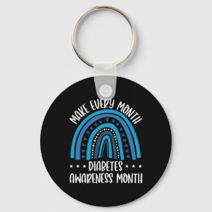 T1d Diabetes Support Every Month Diabetes Awarenes Keychain