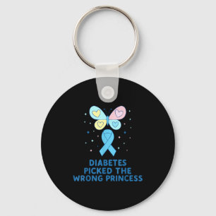 T1d Diabetes Warrior Butterfly Princess Diabetes A Keychain