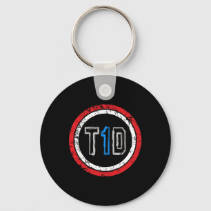 T1d Emblem Type 1 Diabetes Awareness Keychain