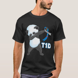 T1D Funny Cute Dabbing panda Type 1 Diabetes Aware T-Shirt