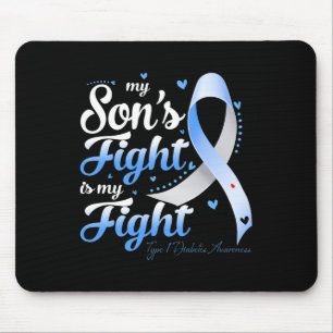 T1d Mom Dad Parents My Son's Fight Type 1 Diabetes Mouse Pad