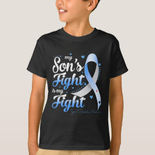 T1d Mom Dad Parents My Son's Fight Type 1 Diabetes T-Shirt