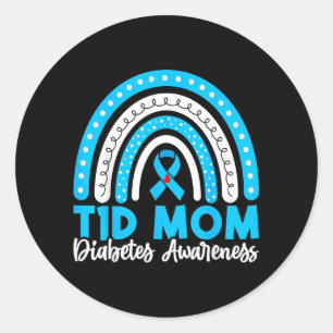 T1d Mom Diabetes Awareness Classic Round Sticker