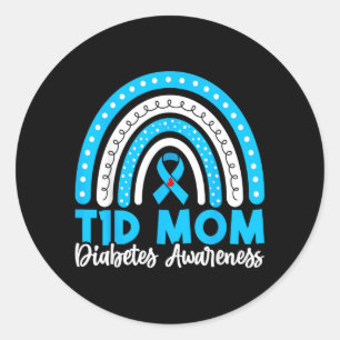 T1d Mom Diabetes Awareness Design Classic Round Sticker
