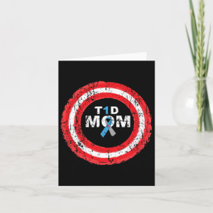 T1d Mom Diabetes Awareness Ribbon Ring  Card