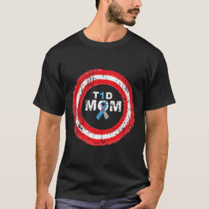 T1d Mom Diabetes Awareness Ribbon Ring T-Shirt