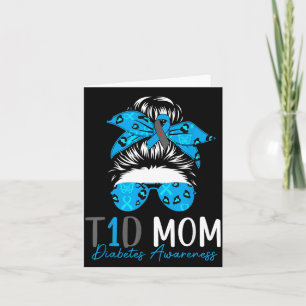 T1d Mom Diabetes Awareness Type 1 Diabetes Blue Card