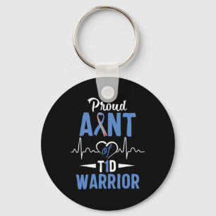 T1D Proud Aunt Diabetes Awareness Type 1 Insulin P Keychain
