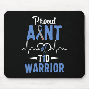 T1D Proud Aunt Diabetes Awareness Type 1 Insulin P Mouse Pad