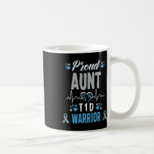 T1d Proud Aunt Diabetes Awareness Type 1 Pancreas  Coffee Mug