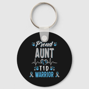 T1d Proud Aunt Diabetes Awareness Type 1 Pancreas Keychain