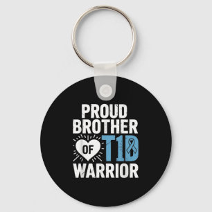T1d Proud Brother Diabetes Awareness Type 1 Insuli Keychain