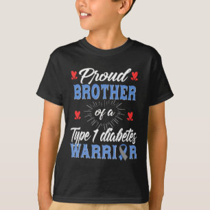 T1D Proud Brother Diabetes Awareness Type 1 Insuli T-Shirt