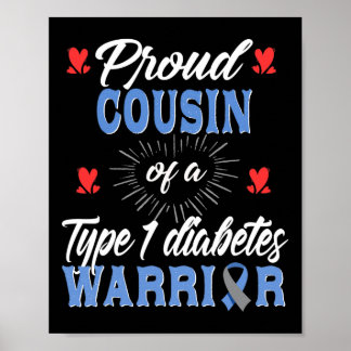 T1D Proud Cousin Diabetes Awareness Type 1 Insulin Poster