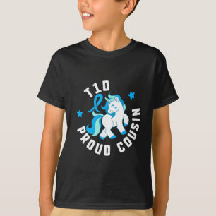 T1d Proud Cousin Diabetes T1 Awareness Cute Unicor T-Shirt