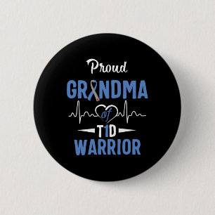 T1d Proud Grandma Diabetes Awareness Type 1 Insuli 2 Inch Round Button