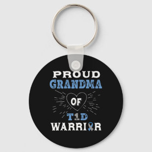 T1d Proud Grandma Diabetes Awareness Type 1 Insuli Keychain