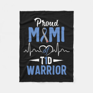 T1d Proud Mimi Diabetes Awareness Type 1 Insulin P Fleece Blanket