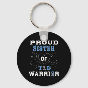 T1d Proud Sister Diabetes Awareness Type 1 Insulin Keychain