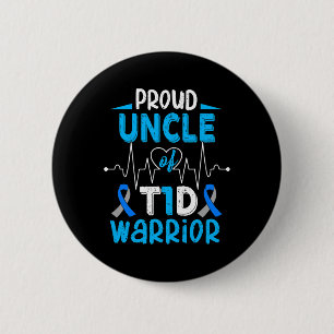 T1d Proud Uncle Diabetes Awareness Type 1 Insulin 2 Inch Round Button