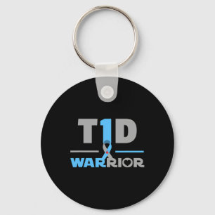 T1D Quote Fun Type 1 Diabetes Diabetes Awareness M Keychain