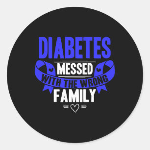 T1d Type 1 Diabetes Awareness  Classic Round Sticker