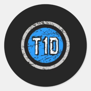 T1D Type 1 Superhero Emblem Diabetes Awareness Classic Round Sticker