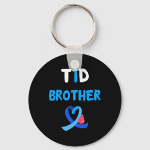 T1d Warrior Brother Diabetes Awareness Squad Suppo Keychain