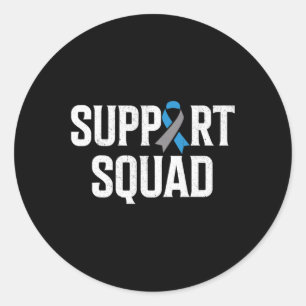 T1d Warrior Support Squad Type One Diabetes Awaren Classic Round Sticker